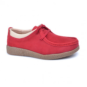 WOMEN`S SHOES 186004 RED/BEIGE