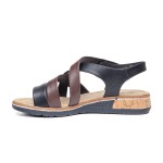 ДАМСКИ САНДАЛИ 021187 BLACK/BROWN