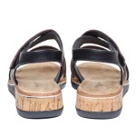 ДАМСКИ САНДАЛИ 021187 BLACK/BROWN
