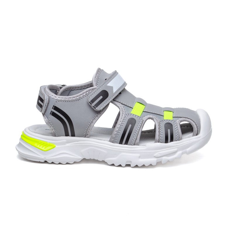 ДЕТСКИ САНДАЛИ 018361 GREY/GREEN № 31/35