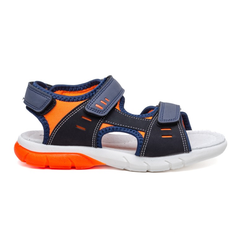 ДЕТСКИ САНДАЛИ 018363 NAVY/ORANGE № 31/35