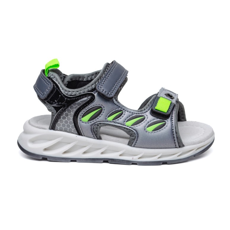 ДЕТСКИ САНДАЛИ 018364 GREY/GREEN № 25/30