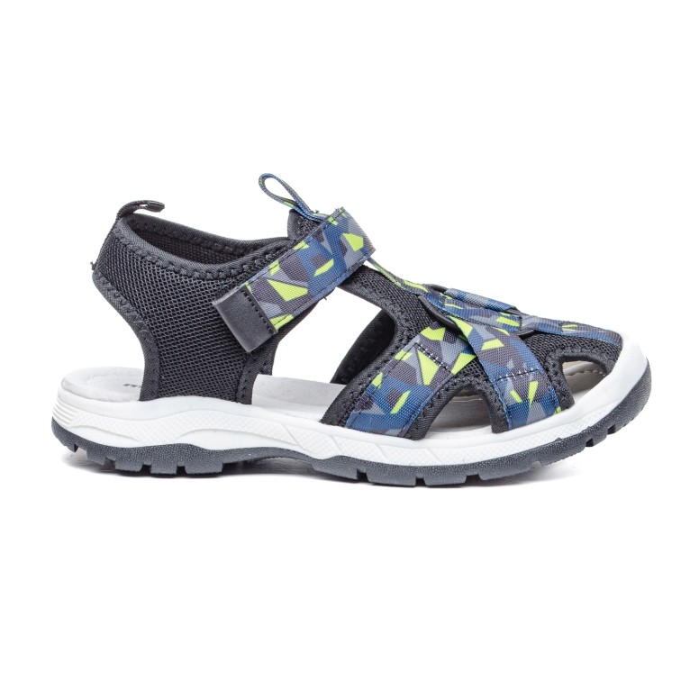 ДЕТСКИ САНДАЛИ 018366 BLACK/GREEN № 25/30