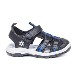 KIDS′ SANDALS 018343 BLACK/ROYAL № 31/35