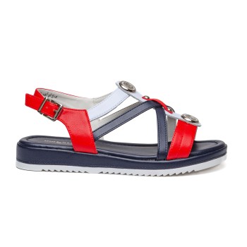 ДАМСКИ САНДАЛИ 028811 NAVY/RED