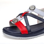 ДАМСКИ САНДАЛИ 028811 NAVY/RED