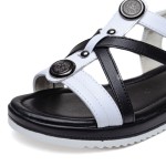 ДАМСКИ САНДАЛИ 028811 BLACK/WHITE
