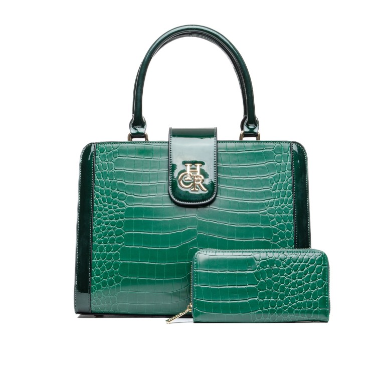 ДАМСКА ЧАНТА 539051 BLACK/GREEN