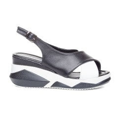 ДАМСКИ САНДАЛИ 028872 BLACK/WHITE