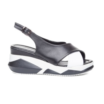 ДАМСКИ САНДАЛИ 028872 BLACK/WHITE