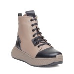 ДАМСКИ БОТИ 227120 BLACK/BEIGE