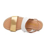 ДАМСКИ САНДАЛИ 521005 WHITE/GOLD