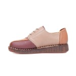 ДАМСКИ ОБУВКИ 043286 BEIGE/BURGUNDY