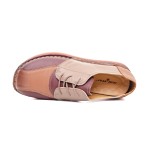 ДАМСКИ ОБУВКИ 043286 BEIGE/BURGUNDY