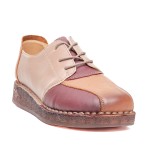 ДАМСКИ ОБУВКИ 043286 BEIGE/BURGUNDY