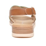 ДАМСКИ САНДАЛИ 150237 BROWN/GREEN