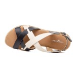 ДАМСКИ САНДАЛИ 150237 BLACK/OFF WHITE