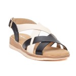 ДАМСКИ САНДАЛИ 150237 BLACK/OFF WHITE