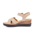 ДАМСКИ САНДАЛИ 021284 BEIGE ДАМСКИ САНДАЛИ 021284 BEIGE