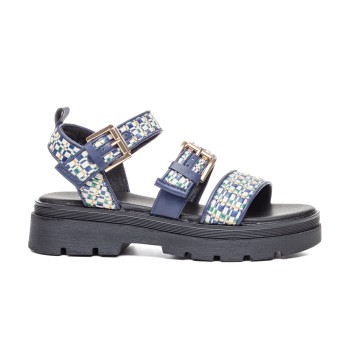 ДАМСКИ САНДАЛИ 021289 BLACK/BLUE