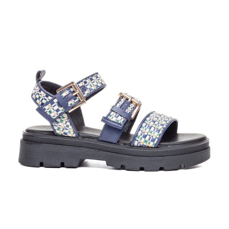 ДАМСКИ САНДАЛИ 021289 BLACK/BLUE