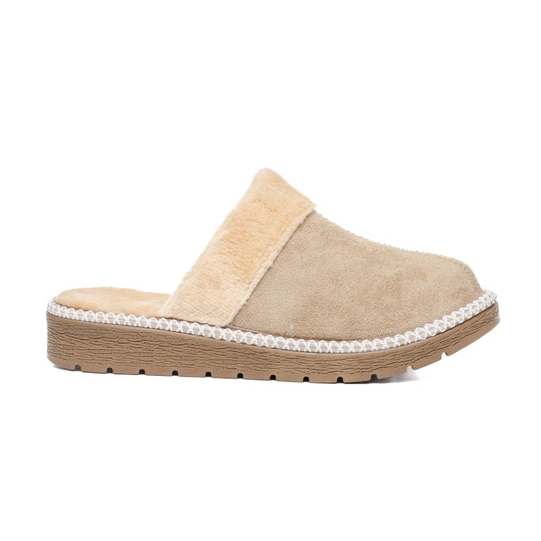 ДАМСКИ ПАНТОФИ 1541193 BEIGE SUEDE