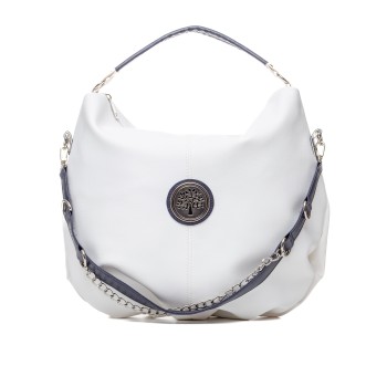 ДАМСКА ЧАНТА 453 WHITE/BLUE