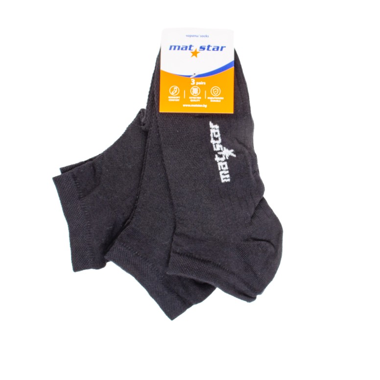 КОМПЛЕКТ 3БР. МЪЖКИ ЧОРАПИ 95197 BLACK 40/46