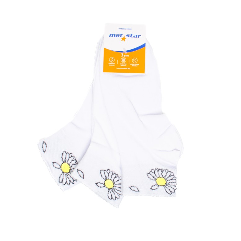 КОМПЛЕКТ 3БР. ДАМСКИ ЧОРАПИ 95198 WHITE 36/40