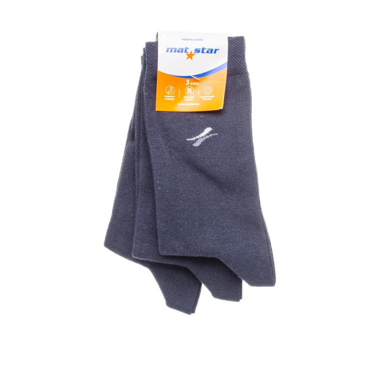 КОМПЛЕКТ 3БР. МЪЖКИ ЧОРАПИ 95200 NAVY 40/46