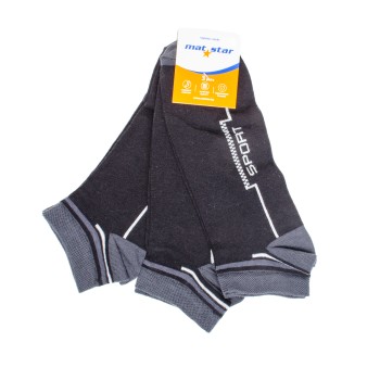 КОМПЛЕКТ 3БР. МЪЖКИ ЧОРАПИ 95201 BLACK 40/46
