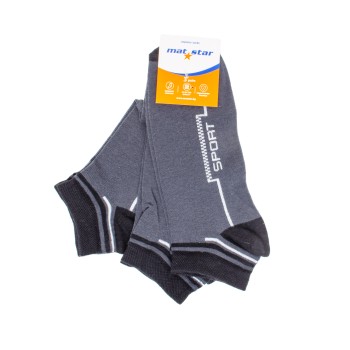 КОМПЛЕКТ 3БР. МЪЖКИ ЧОРАПИ 95201 DK.GREY 40/46
