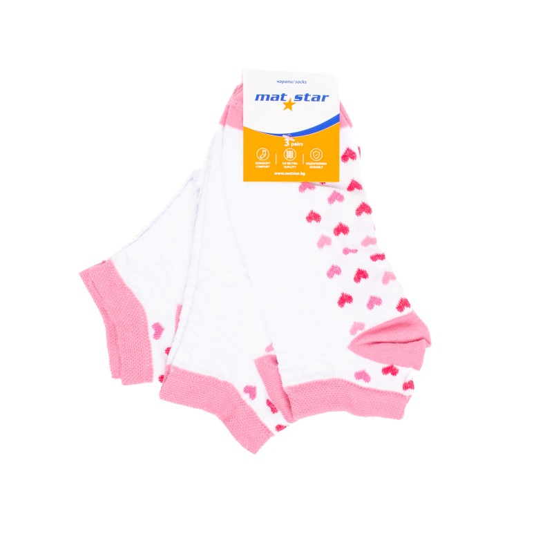 КОМПЛЕКТ 3БР. ДАМСКИ ЧОРАПИ 95202 PINK 36/40