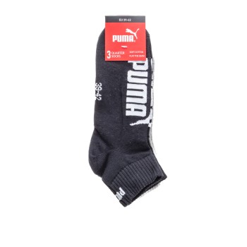 ЧОРАПИ 701230794 BLACK/GREY 35/38 PUMA ELEMENTS UNISEX BWT QUARTER 3P