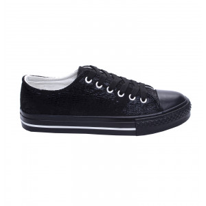 WOMEN′S CANVAS SHOES 163342 BLACK