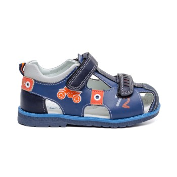 ДЕТСКИ САНДАЛИ 018246 NAVY/ORANGE № 22/26