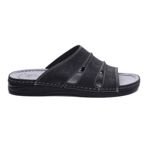 MEN′S SLIPPERS 154135 MIKANOS BLACK