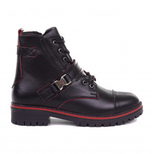 WOMEN′S BOOTS 611030 BLACK/RED