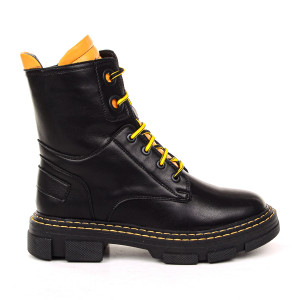 ДАМСКИ БОТИ 028708 BLACK/YELLOW