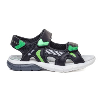ДЕТСКИ САНДАЛИ 018287 BLACK/GREEN № 25/30