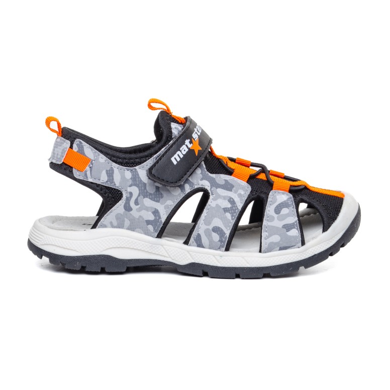 ДЕТСКИ САНДАЛИ 018291 GREY/ORANGE № 25/30