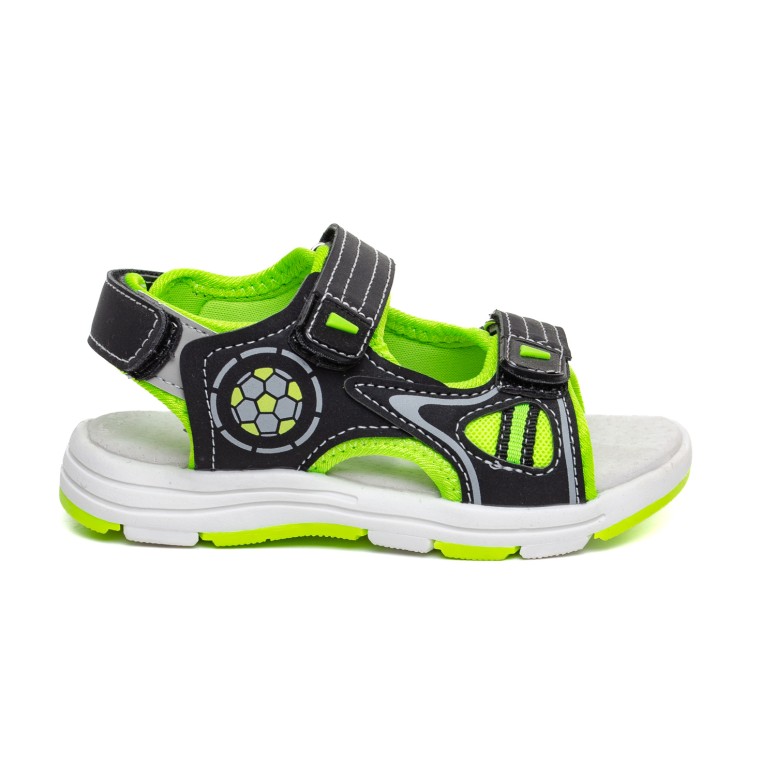 ДЕТСКИ САНДАЛИ 138285 BLACK/GREEN № 28/35