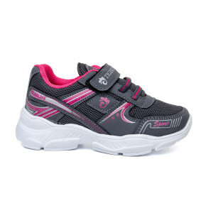 KIDS′ SPORT SHOES 679004 GREY/PINK № 31/35