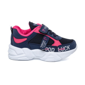 KIDS′ SPORT SHOES 679005 NAVY/PINK № 31/35