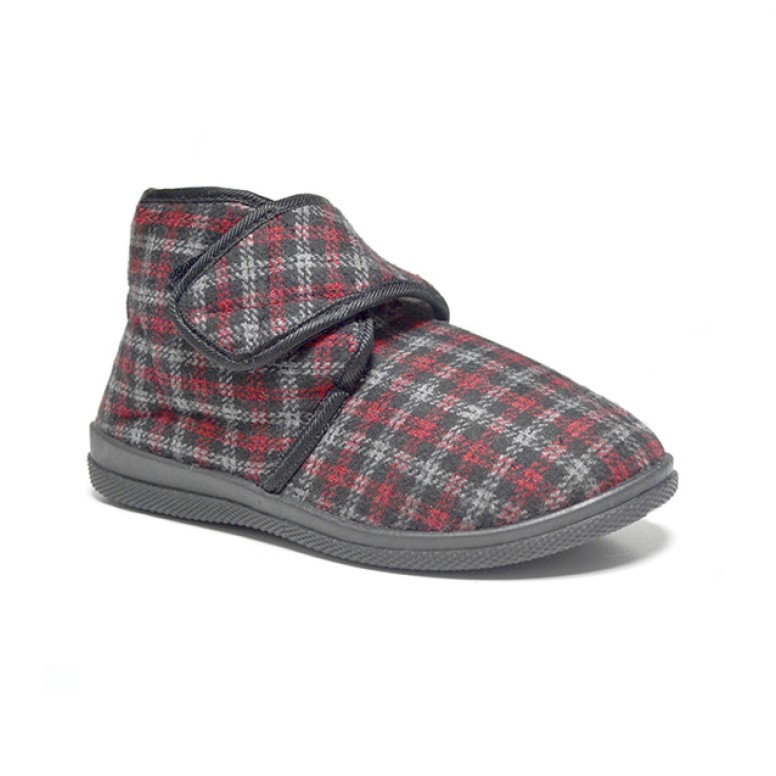 ДАМСКИ ПАНТОФИ 12906 RED/GREY
