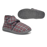 ДАМСКИ ПАНТОФИ 12906 RED/GREY