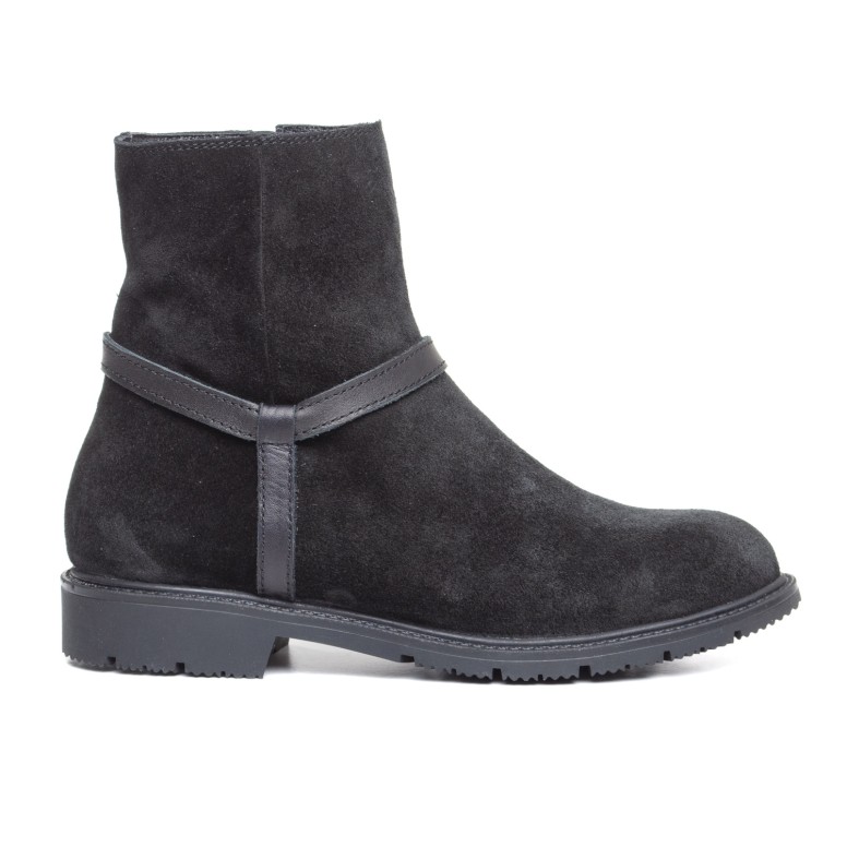 ДАМСКИ БОТИ 610075 BLACK SUEDE