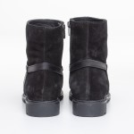 ДАМСКИ БОТИ 610075 BLACK SUEDE